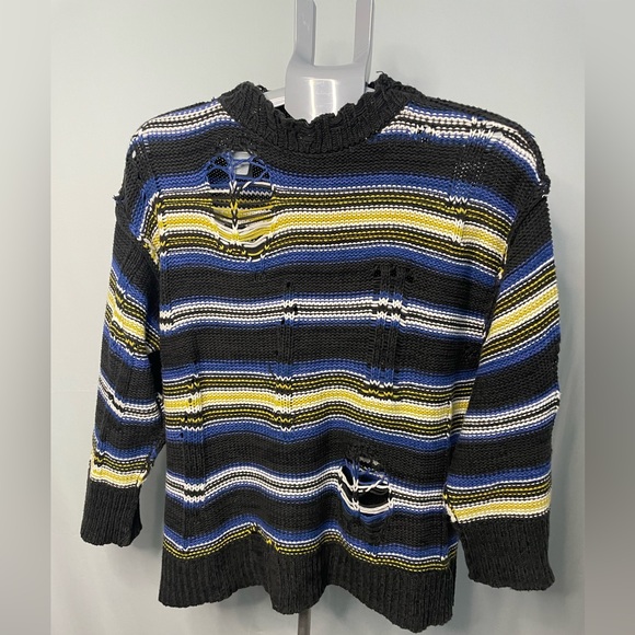 Urban Outfitters Sweaters - BDG Striped Black and Blue women’s Sweater SMALL